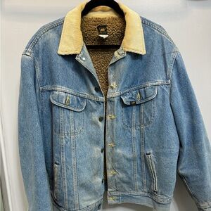 Fur lined jean jacket